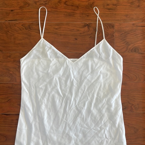 Diane von Fürstenberg White Spaghetti Strap V Neck Mini Summer Dress - Picture 2 of 7